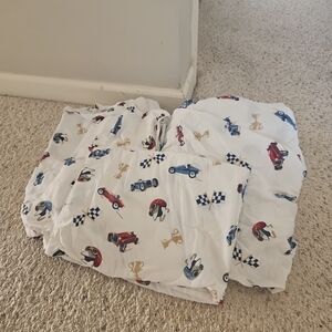 Circo TWIN 3 Pc Sheet Set Vintage Racecar Flat Fitted & Pillowcase